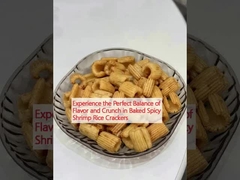 Erleben Sie das perfekte Gleichgewicht von Geschmack und Knuspelsinn in gebackenen würzigen Garnelen-Reiskrackern