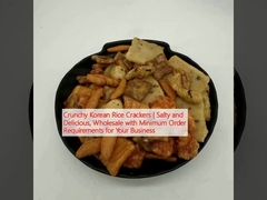 Knussige koreanische Reiskrackereien. Salzig und lecker, Großhandel mit minimalen Bestellbedarf für Ihr Unternehmen.